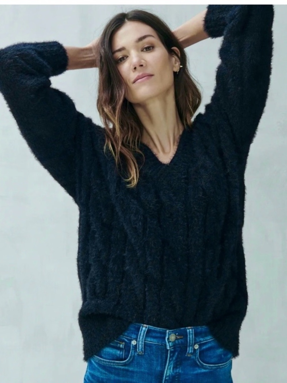 Lucky Brand V-Neck Relaxed
Fit Soft & Fuzzy Eyelash
Sweater
